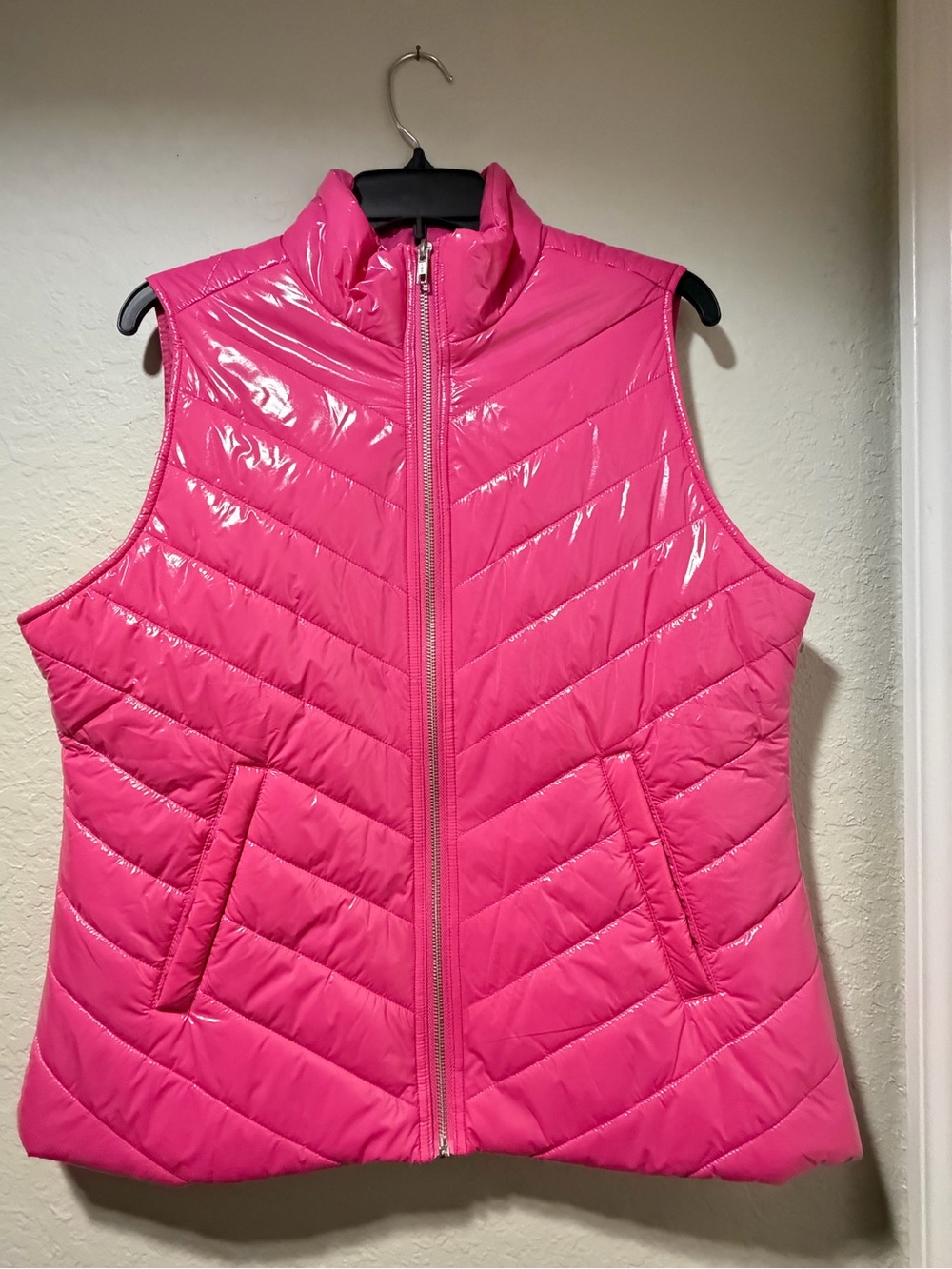 Cato Hot Pink Quilted Puffer Vest